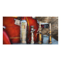 Fireman - An Assortment of Nozzles Photo Card Template