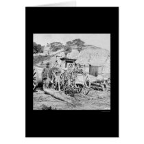 Fireman and Fire Engine in Richmond, VA 1865 Greeting Card