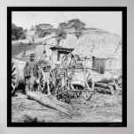 Fireman and Fire Engine in Richmond, VA 1865 posters