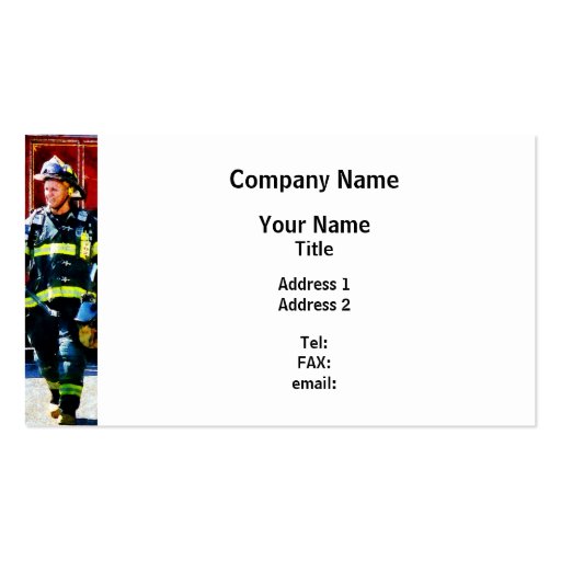 Fireman Business Card Templates (front side)