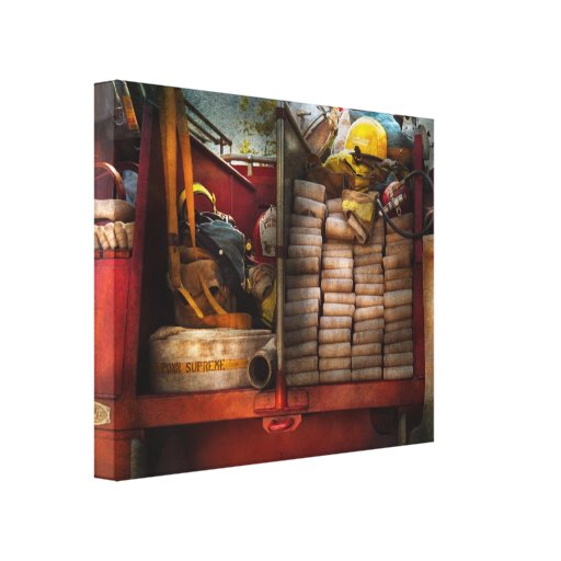 Fireman - Fire equipment  Gallery Wrapped Canvas