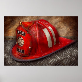 Fireman - Hat - A childhood dream Print