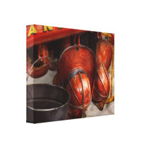 Fireman - Hats - I volunteered for this canvas prints