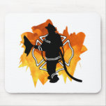 Fireman In Flames Mousepad