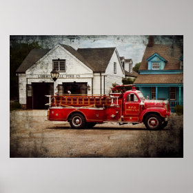 Fireman - Newark fire company Print