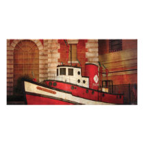 Fireman - NY - The fire boat photo cards