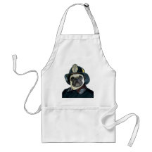 Fireman Pug apron