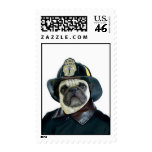 Fireman pug postage