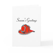 Fireman Seasons Greetings cards