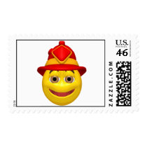 Fireman smile postage postage