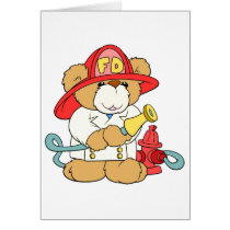 Fireman Teddy Bear cards