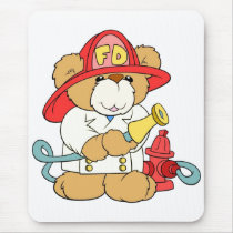Fireman Teddy Bear mousepads by MishMoshTees Fireman Teddy Bear mousepads
