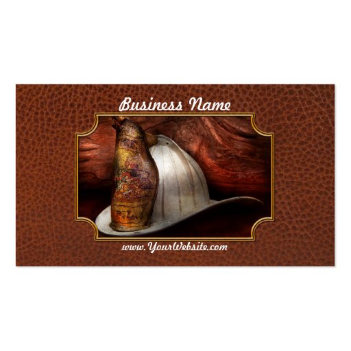 Fireman - The fire chief Business Cards (front side)