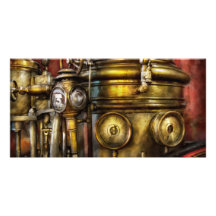 Fireman - The Steam Boiler Custom Photo Card