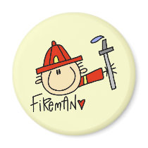 Fireman Tshirts and Gifts magnets by stick_figures Fireman Tshirts and Gifts magnets