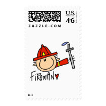 Fireman Tshirts and Gifts postage by stick_figures Fireman Tshirts and Gifts postage