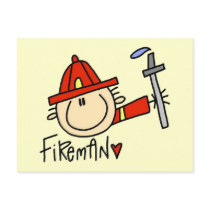 Fireman Tshirts and Gifts postcards by stick_figures Fireman Tshirts and Gifts postcards
