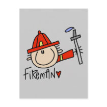 Fireman Tshirts and Gifts postcards by stick_figures Fireman Tshirts and Gifts postcards