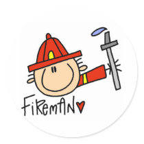 Fireman Tshirts and Gifts stickers