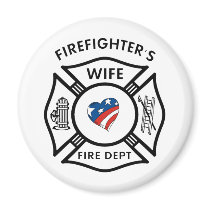 Fireman Wives USA magnets by bonfirefirefighters Fireman Wives USA magnets