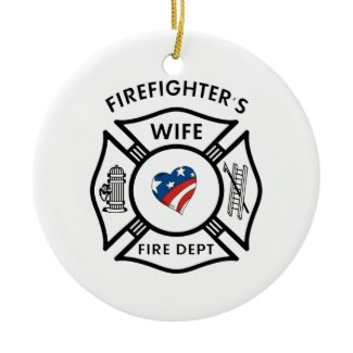 Fireman Wives USA ornament
