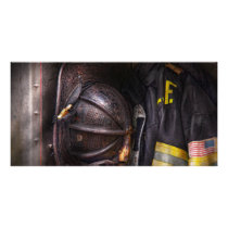 Fireman - Worn and used Photo Card Template