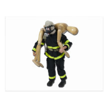 FiremanCarryPerson042911 Postcards