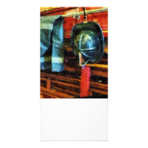 Fireman's Helmet and Jacket Photo Card Template