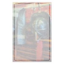 Fireman's Helmet and Jacket Personalized Stationery