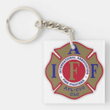 firemans logo acrylic keychain