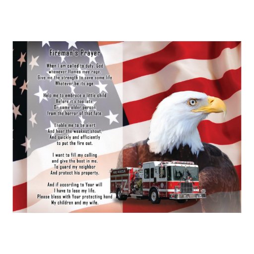 Fireman's Prayer Print | Zazzle
