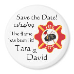 Fireman's Save the Date! magnets