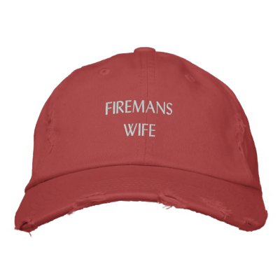 FIREMANS, WIFE HAT EMBROIDERED HAT by cillusionss