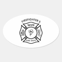 Fireman's Wife Oval Sticker