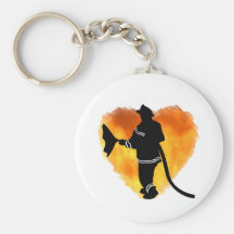 Firemen Love Flames Keychain