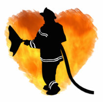 Firemen Love Flames Acrylic Cut Outs
