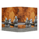 Firemen neutralize a fire binders