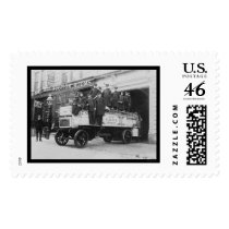 Firemen Posed on Fire Engine in New York City 1912 postage by lc_vintagephotos Firemen Posed on Fire Engine in New York City 1912 postage