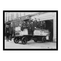 Firemen Posed on Fire Engine in New York City 1912 posters by lc_vintagephotos Firemen Posed on Fire Engine in New York City 1912 posters