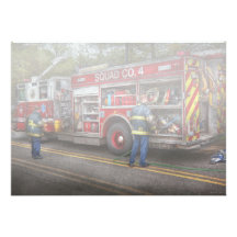 Firemen - The modern fire truck Personalized Announcement