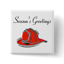 Firemens Seasons Greetings buttons by CelebrationZazzle Firemens Seasons Greetings buttons