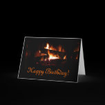 Fireplace Birthday Card