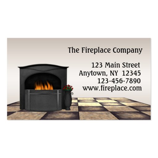 Fireplace Business Cards (front side)
