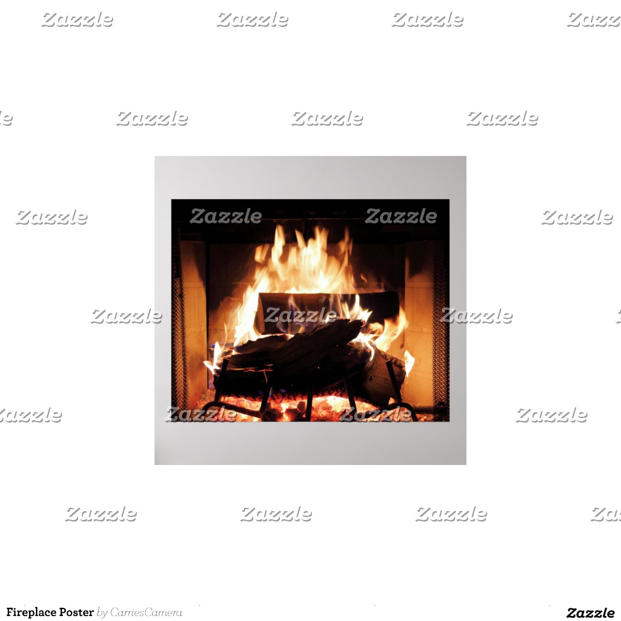 Fireplace Poster Zazzle