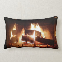 Fireplace Throw Pillow