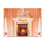 Fireplace Warm Greetings Postcard