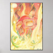 Firery Depths Print