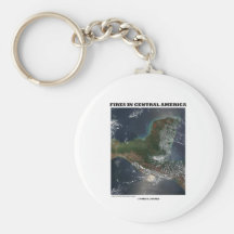 Fires In Central America (Picture Earth Satellite) Key Chain