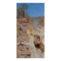 Fire's on by Arthur Streeton Picture Card