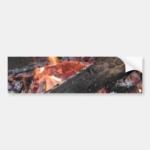 Fires Wood Flames Burning Bumper Stickers